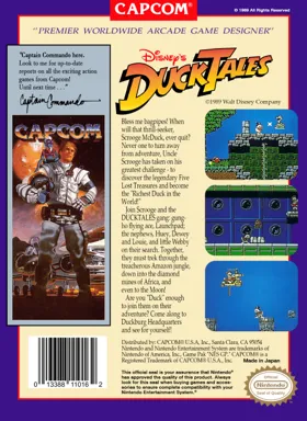 DuckTales (USA) box cover back